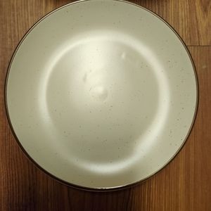 gold rim stonewear set of 6 small plates new high quality